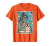 The Bulldog Mom Tarot Card Halloween Women Men Kid Retro Funny The Bulldog Mom Tarot Card Skeleton Halloween T-Shirt - Orange