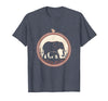 Mademark Mama Elephant Silhouette Mother and Baby Design T-Shirt - Men - Heather Blue