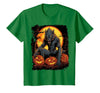 FrightNightFits Werewolf Orange Halloween T-Shirt - Kelly Green