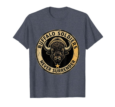 Cow Mademark Buffalo Soldiers Never Surrender T-Shirt