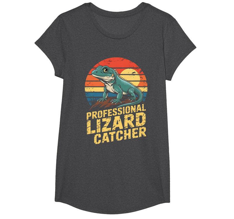 Funny Reptile Enthusiast Tee Lizard Catcher Humor Professional Lizard Catcher Funny Reptile Lover Men Women T-Shirt - Dark