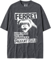 BABATEES U.S.A. MAX-Heavyweight Punk Rock Animals Shaka Wear Oversized 7.5oz Cotton Tshirt - Ferret
