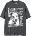 BABATEES U.S.A. MAX-Heavyweight Punk Rock Animals Shaka Wear Oversized 7.5oz Cotton Tshirt - Jack Russell