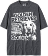BABATEES U.S.A. MAX-Heavyweight Punk Rock Animals Shaka Wear Oversized 7.5oz Cotton Tshirt - Golden Retriever