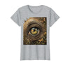 Mademark Elephant Eye Landscape Reflection Wildlife Art T-Shirt - Women - Heather Grey