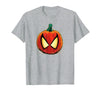 Marvel Spider-Man Halloween Spooky Pumpkin Jack-o'-Lantern T-Shirt - Heather Grey