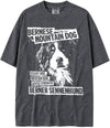 BABATEES U.S.A. MAX-Heavyweight Punk Rock Animals Shaka Wear Oversized 7.5oz Cotton Tshirt - Bernese Mountain Dog