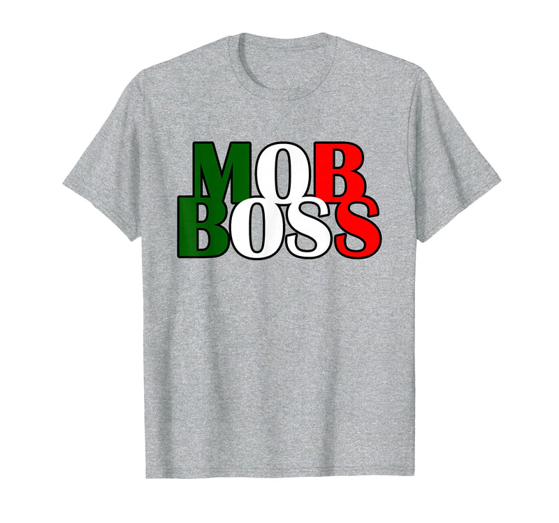 Italian Yeah B Mob Boss Italian Flag 1920s Costume Mafia Party T-Shirt - Heather Grey
