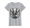 Mademark Mama Elephant and Baby Graphic Tee T-Shirt - Women - Heather Grey