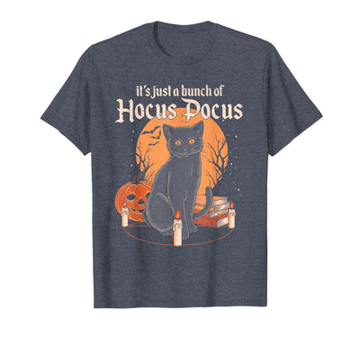 funny Halloween shirt It's Just A Bunch of Hocus Pocus Funny Cat T-Shirt
