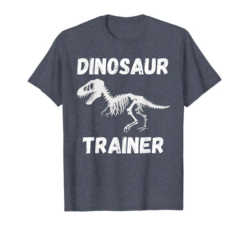 Dinosaur Trainer Costume Halloween Dino Skeleton T-Shirt - Heather Blue