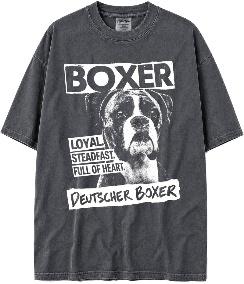 BABATEES U.S.A. MAX-Heavyweight Punk Rock Animals Shaka Wear Oversized 7.5oz Cotton Tshirt - Boxer