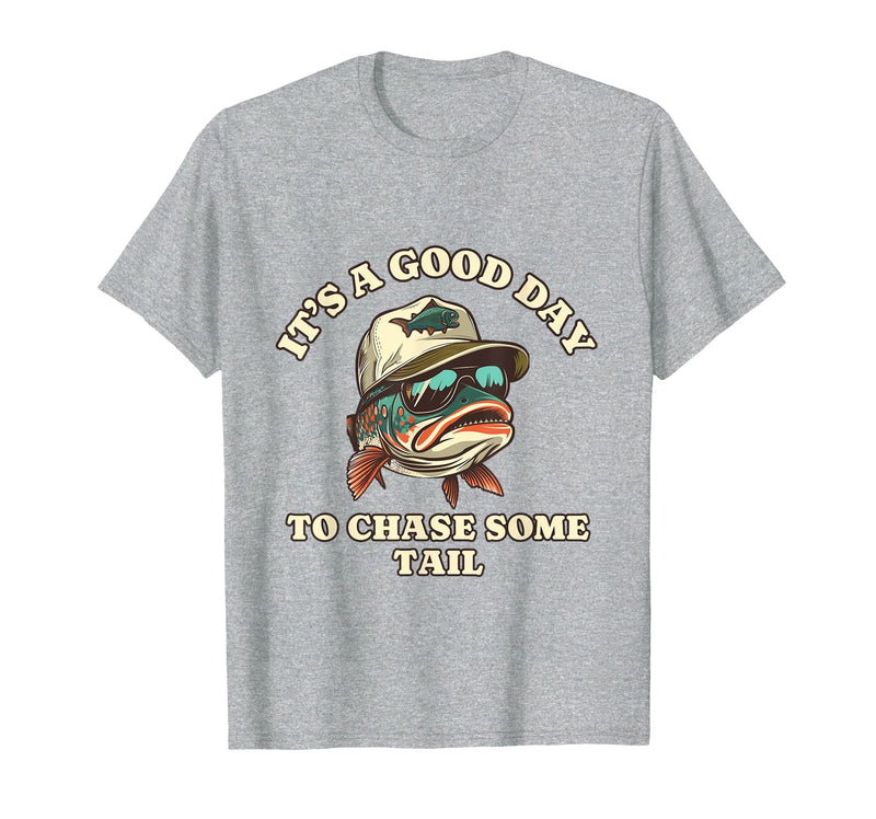 Funny Outdoor Anglers & Fisherman Designs Catch Fish and Laugh Hard with This Fishing Pun T-Shirt - Heather Grey