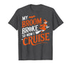 Cruise Captain Halloween Gifts My Broom Broke So Now I Cruise Halloween Scary Cruise Ship T-Shirt - Dark Heather Grey