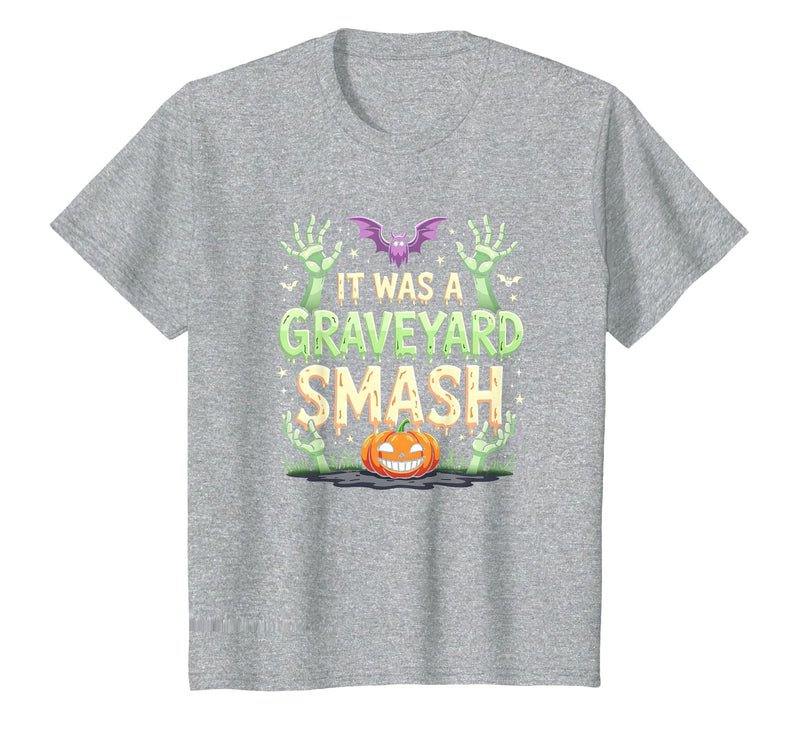 Mademark Monster Mash Graveyard Smash Halloween Party Fun T-Shirt - Heather Grey