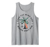 Surf Board And Palm Tree Summer Beach Tee Retro Even The Wind and The Waves Christian Bible Beach Tank Top - Heather Grey