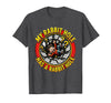 My Rabbit Hole Has a Conspiracy Humor Design T-Shirt in Dark Heather Grey