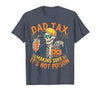 Dad Tax Halloween Pumpkin Candy Art Dad Tax Halloween Pumpkin Candy Funny Skull Men Dad Joke T-Shirt - Heather Blue