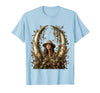 Mademark Safari Explorer Elephant Tusk Skull Framed Art T-Shirt - Men - Baby Blue