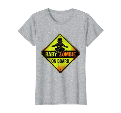 Mademark Baby Zombie On Board Pregnant Halloween Design T-Shirt