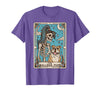 The Bulldog Mom Tarot Card Halloween Women Men Kid Retro Funny The Bulldog Mom Tarot Card Skeleton Halloween T-Shirt -