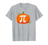 @iteachalgebra Pumpkin Pi Halloween Math Teacher T-Shirt - Heather Grey