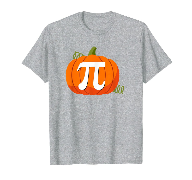 @iteachalgebra Pumpkin Pi Halloween Math Teacher T-Shirt - Heather Grey