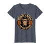 Mademark Monkey Brain Activated Funny Primate Design T-Shirt - Women - Heather Blue