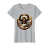 Mademark Monkey Office Chaos Funny Adult Humor Graphic T-Shirt - Women - Heather Grey