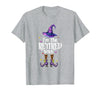 Funny Quote Horror Costume Party Family Friends I'm The Retired Witch Spooky Scary Halloween Retiree Women T-Shirt - Heather