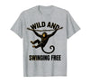 Mademark Wild and Swinging Free Monkey Graphic Design T-Shirt - Men - Heather Grey