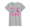 Amb Breast Cancer Awareness Month Warrior Survivor Save The Tatas Breast Cancer Pink Ribbon Skeleton Halloween T-Shirt -