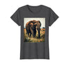Mademark Wild Heart, Gentle Giant Elephant Nature Design T-Shirt - Women - Dark Heather Grey