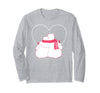 Coca-Cola Company Coca-Cola - Polar Bear Heart Hug Long Sleeve T-Shirt - Heather Grey