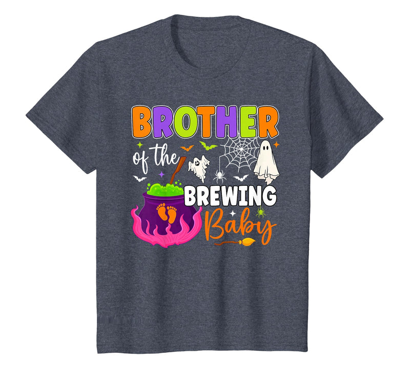 Halloween Baby Shower Brewing Baby Family Matching Brother of Brewing Baby Halloween Theme Baby Shower Spooky T-Shirt -