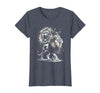 MyAnimal - Your Favourite Animal Wear Lion Majestic and Proud in Artistic Style T-Shirt - Heather Blue