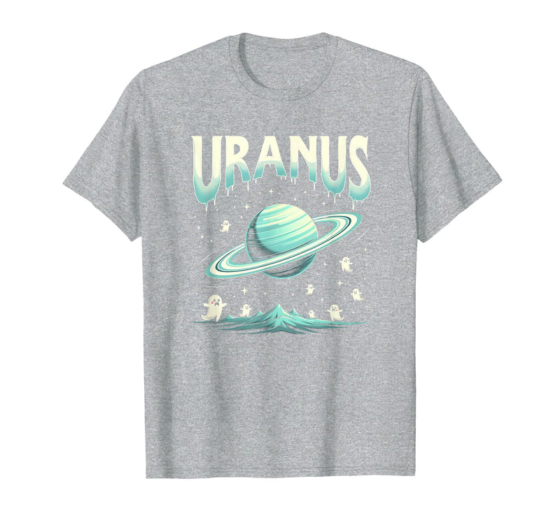 Mademark Ghost & Spirits - Ghost (99 Problems All) T-Shirt - Heather Grey-halloween Celestial Cosmic Uranus Unease