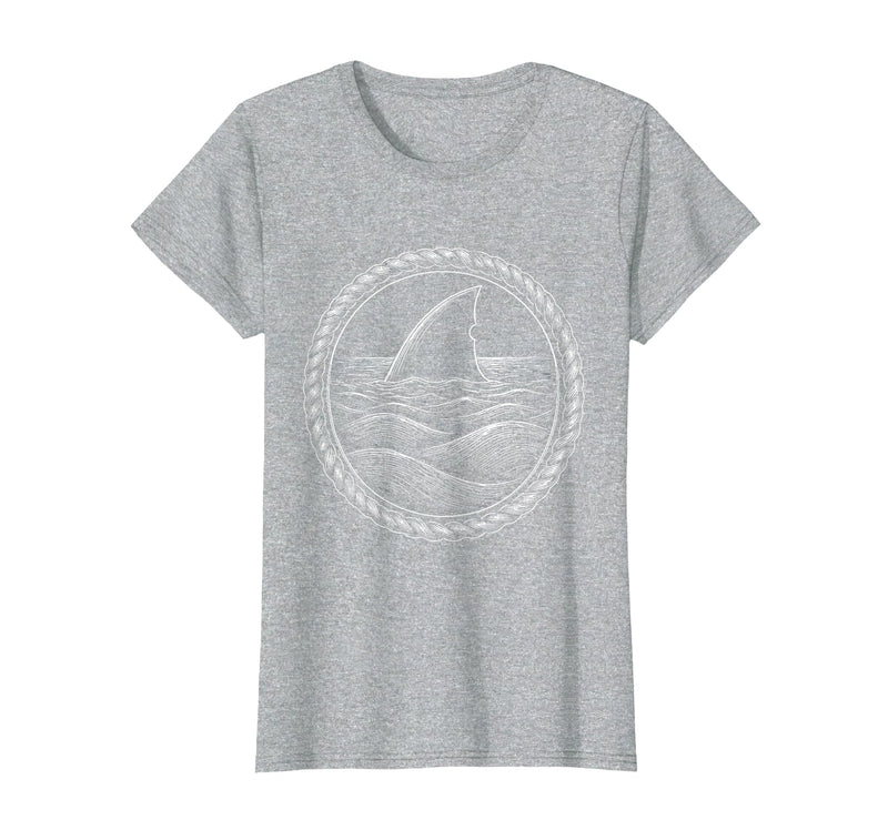 Mademark Shark Tail Diving Into Ocean Depths Graphic T-Shirt - Navy Blue
