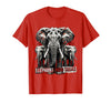 Mademark Elephant Mom Squad Cute Wildlife Design T-Shirt - Men - Red