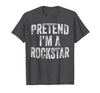 Funny Halloween Party Matching Family Costumes Tee Pretend I'm A Rockstar Costume Family Halloween Rock Star T-Shirt - Dark