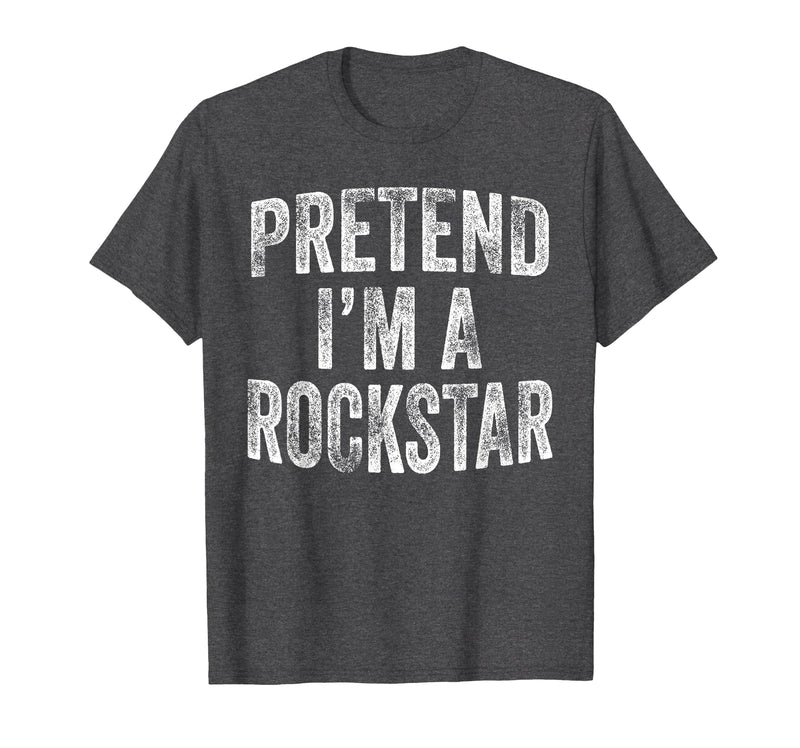 Funny Halloween Party Matching Family Costumes Tee Pretend I'm A Rockstar Costume Family Halloween Rock Star T-Shirt - Dark