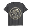 Mademark Elephant Skeleton Mid-Stride Through Tall Grass T-Shirt - Men - Dark Heather Grey