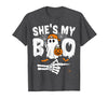 Funny Couples Halloween Matching Couple Outfits He's My Boo Matching Couple Halloween Couples She's My Boo T-Shirt - Dark