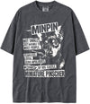 BABATEES U.S.A. MAX-Heavyweight Punk Rock Animals Shaka Wear Oversized 7.5oz Cotton Tshirt - Miniature Pinscher