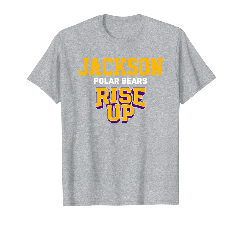 Jackson Polar Bears Official High School Gear Jackson Polar Bears Rise Up HS T-Shirt - Heather Grey