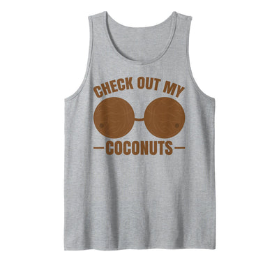 Funny Hawaiian Shirts For Women Luau Party Adult Coconut Bra Check Out My Coconuts Shell Bra for Girls Sleeveless Tank Top