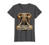 Mademark Wild and Wrinkly Vibes Elephant Graphic Design T-Shirt - Women - Dark Heather Grey