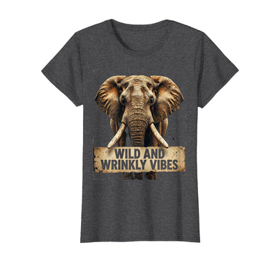 Mademark Wild and Wrinkly Vibes Elephant Graphic Design T-Shirt - Women