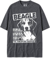 BABATEES U.S.A. MAX-Heavyweight Punk Rock Animals Shaka Wear Oversized 7.5oz Cotton Tshirt - Beagle