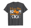 Match Halloween Couple Costumes I Love His Broomstick I Love Her Pumpkins T-Shirt - Dark Heather Grey